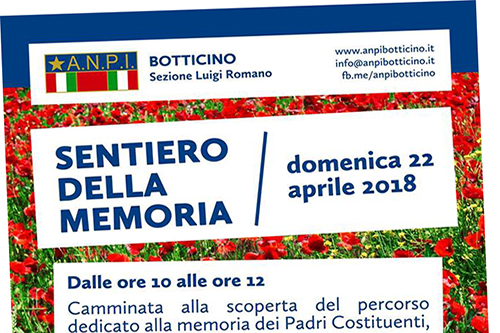 22 Aprile | a Bottiicino il “Sentiero della Memoria”