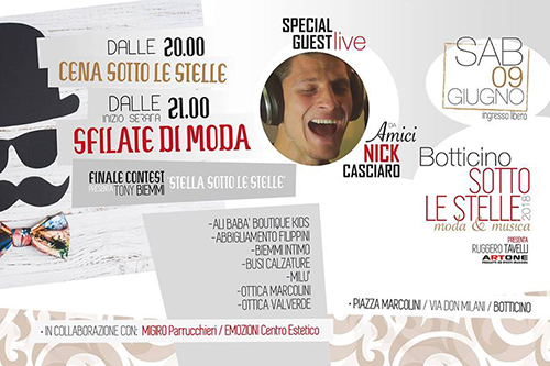 9 Giugno | “Botticino sotto le stelle”, una serata di cibo, musica e moda a cielo aperto