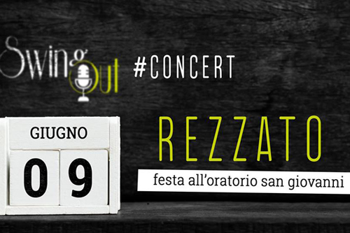 9 Giugno | “Swing Out” in concerto all’Oratorio San Giovanni di Rezzato