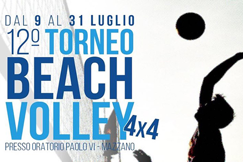 9-31 Luglio | al vai “Torneo Beach Volley” all’Oratorio Paolo VI di Mazzano