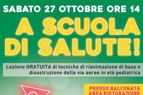 27 Ottobre | “A scuola di salute”, lezione gratuita di rianimazione e disostruzione in età pediatrica