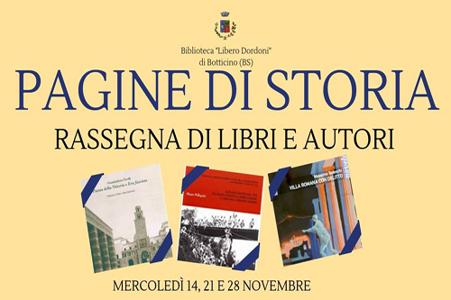 Biblioteca di Botticino: incontri con autori bresciani nei mercoledì di novembre