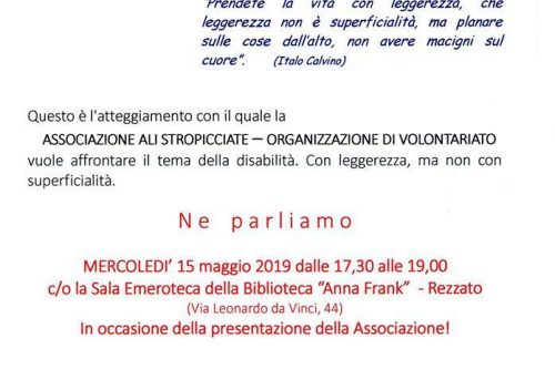 Presentazione associazione “Ali Stropicciate”