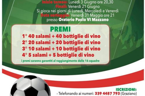 8° Trofeo GSO Mazzano “VI e Salam” 8° Trofeo GSO Mazzano “VI e Salam”