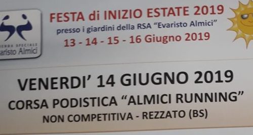Festa di inizio estate 2019, corsa podistica