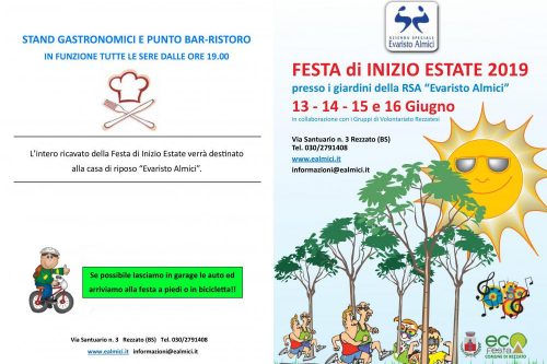 Rezzato, Festa di inizio estate 2019 Rezzato, Festa di inizio estate 2019