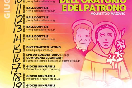 Festa dell’oratorio e del patrono a Molinetto di Mazzano