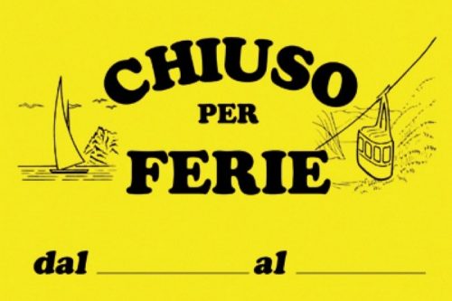 EDIZIONI CARTACEE COME DA CALENDARIO, ON-LINE CHIUSO PER FERIE