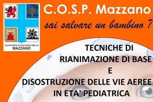 Rianimazione base e disostruzione delle vie aeree al Cosp di Mazzano