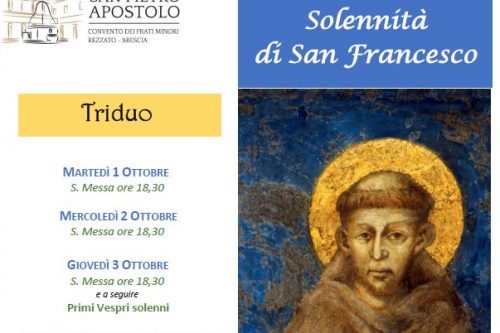 Triduo solennità San Franesco