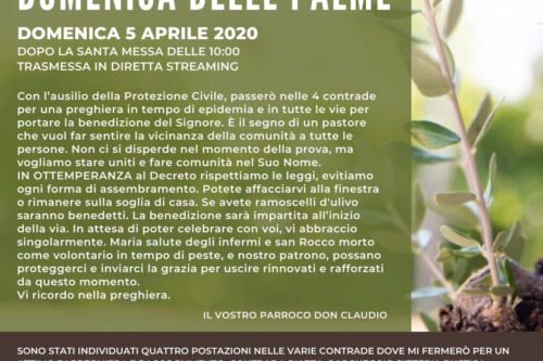 Per Mazzano Domenica delle Palme “Speciale” con Don Claudio a Benedire le Abitazioni Per Mazzano Domenica delle Palme “Speciale” con Don Claudio a Benedire le Abitazioni