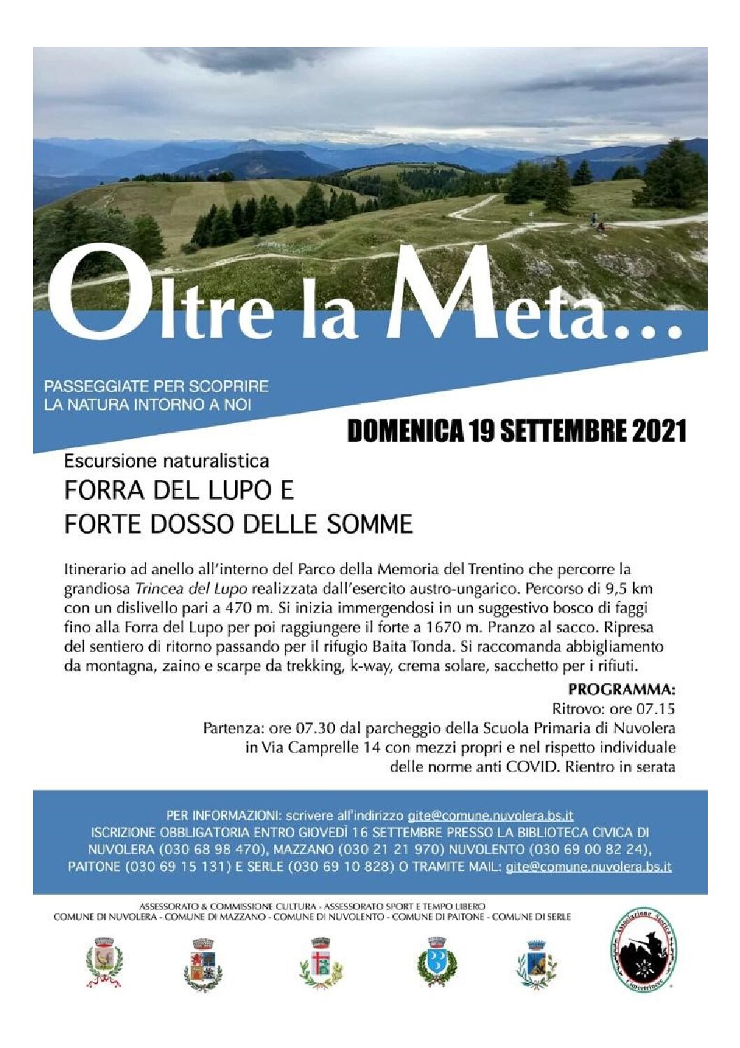 Passeggiata presso la “trincea del lupo” in Trentino