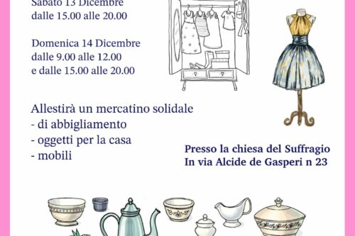 AIUTIAMO LA CARITAS PARROCCHIALE DI RICEVIAMO E PUBBLICHIAMO – REZZATO: A SANTA LUCIA ARRIVA IL MERCATINO